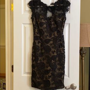 MacDuggal Black lace cocktail dress
